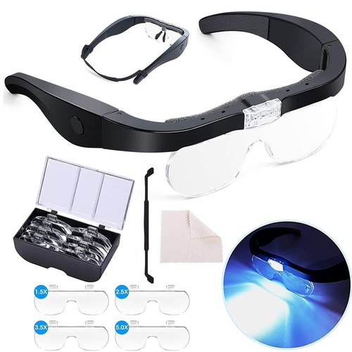 Magnifier glasses with - glasses, led