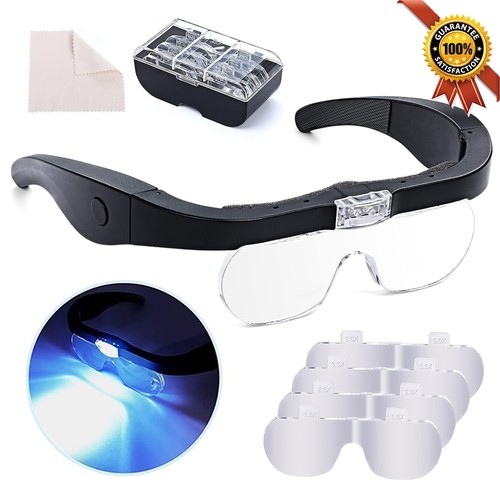 Magnifier glasses with - glasses, led