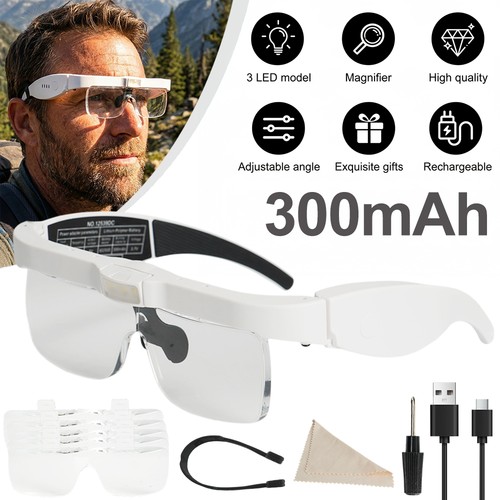 400 magnifier glasses with - 400%,